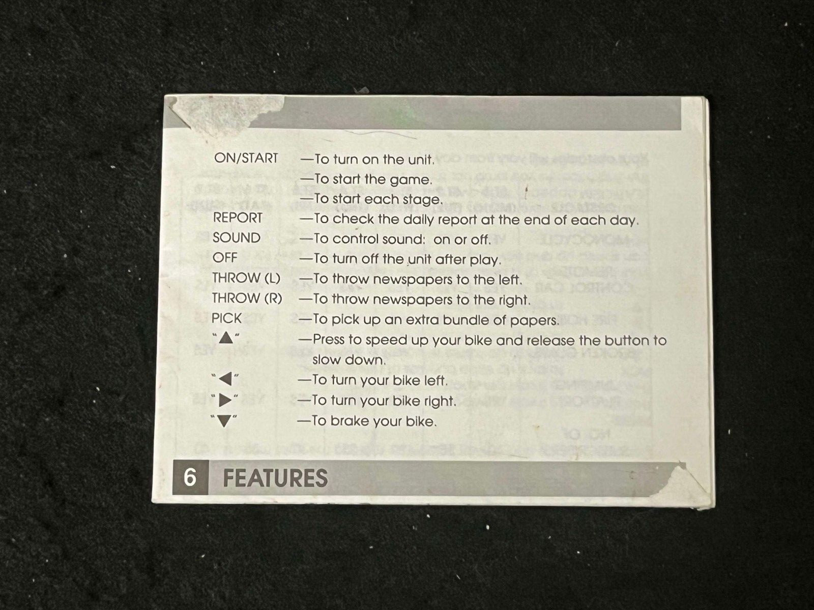ELECTRONIC PAPERBOY 2 LCD VIDEO GAME MANUAL