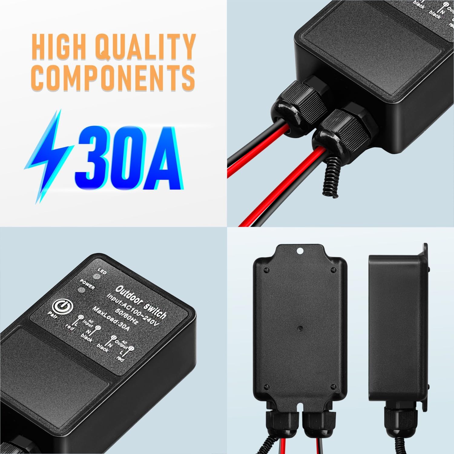 DieseRC Waterproof 12V Wireless Remote Control Switch DC 8V-80V Heavy-Duty 30...