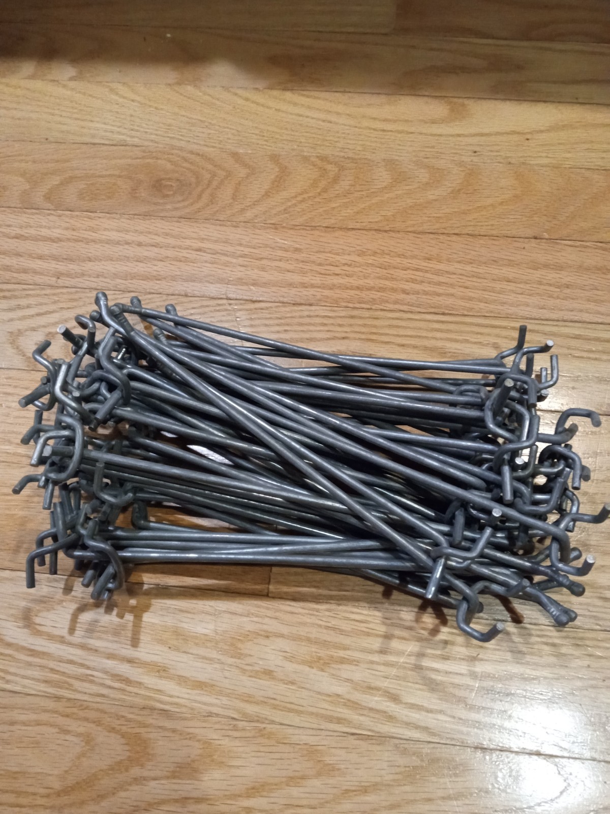 Lot of 50 Peg Board Hooks, 9 Inch Length. Retail, garage organization