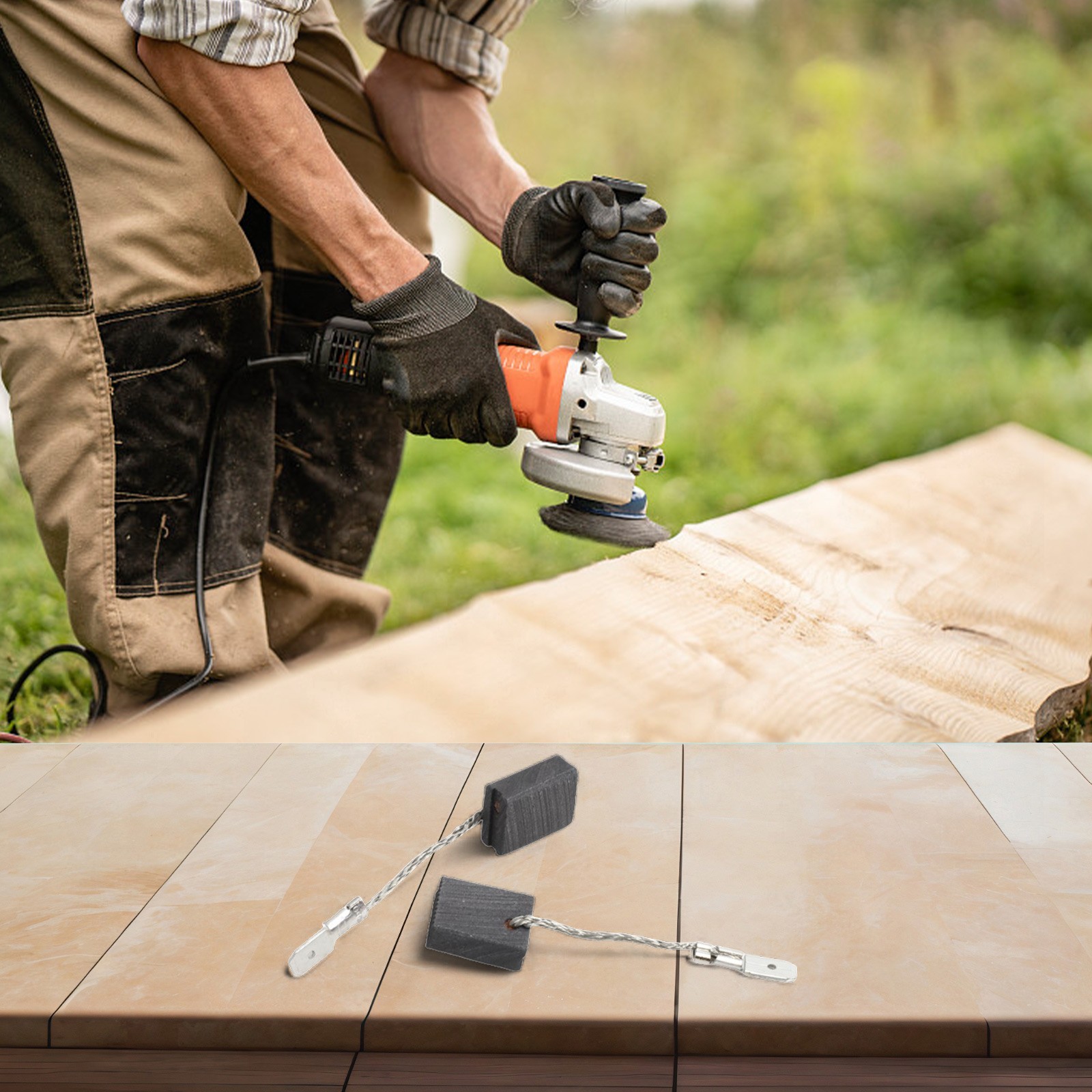 Carbon Brushes for Metabo For WEP Series Angle Grinders Includes Two Units
