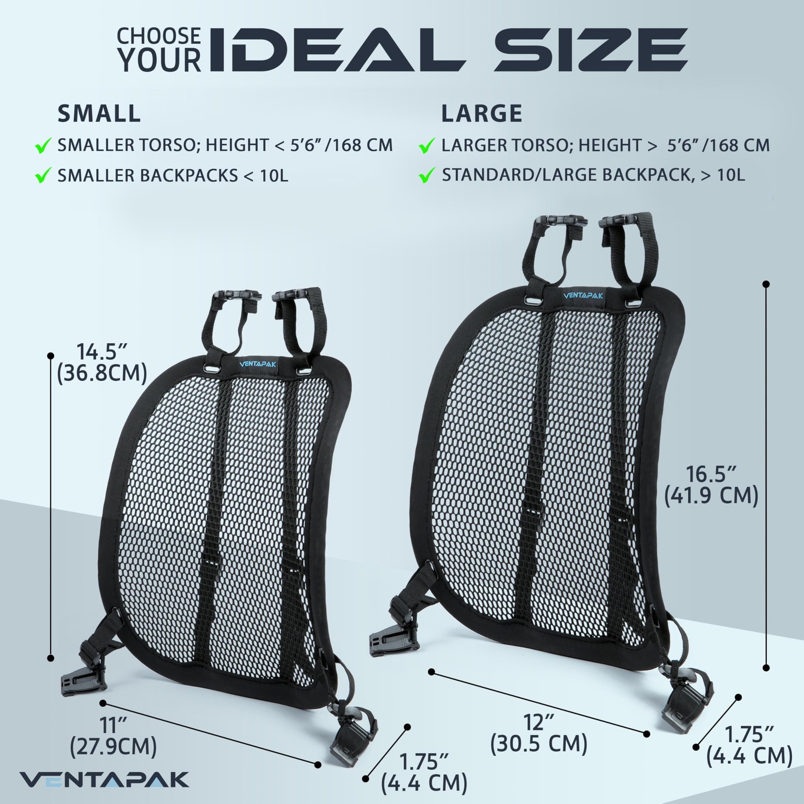 Lightweight Ventilation Backpack Spacer - Frame for Hiking, Commuting & Bikin...