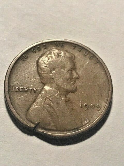 1909-P Lincoln Wheat Cent Mint Error Fine #123tm