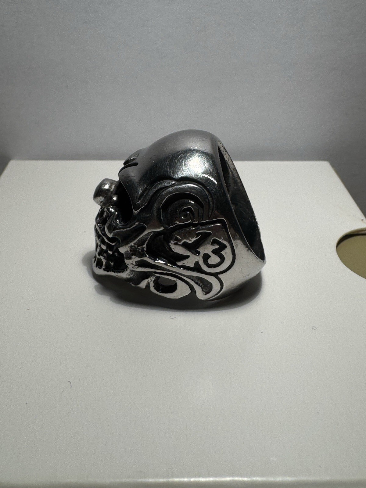 Skull Steel Ring 18.5 18.1mm