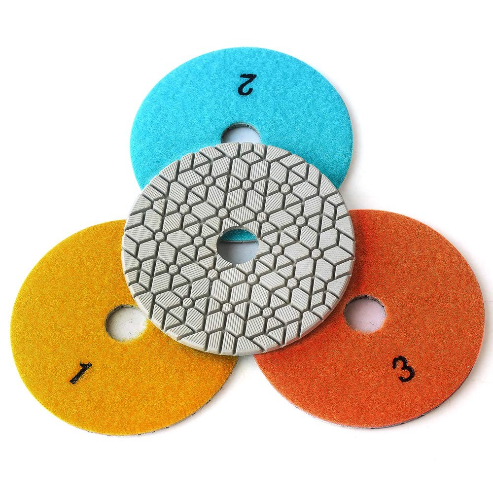 Diapro Super Flexible Wet Polishing Pads 4 Inch Diamond Three...