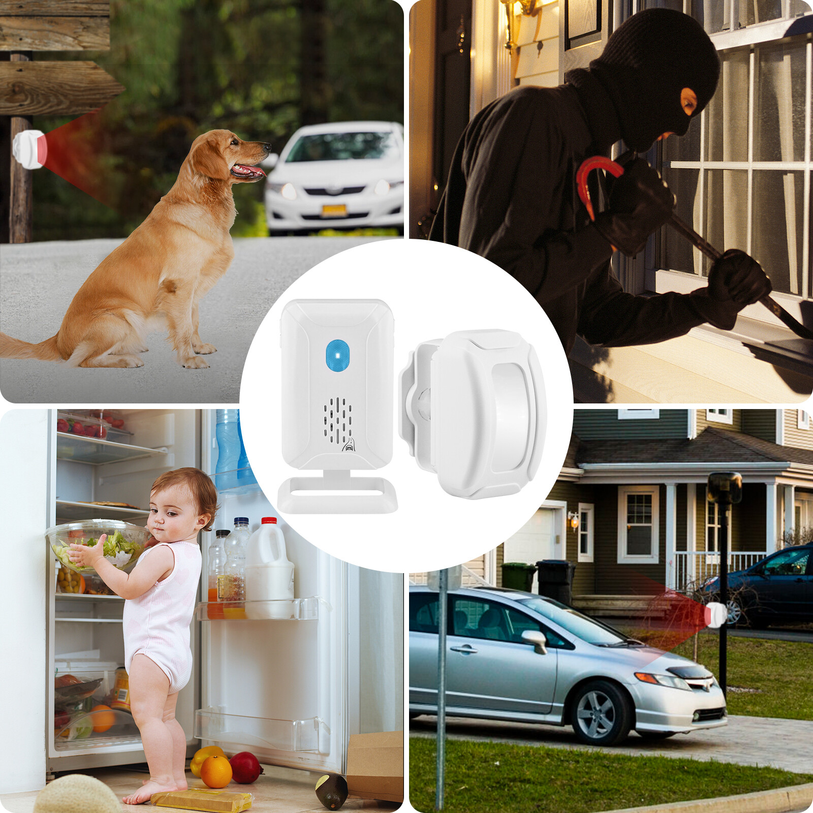 918ft Long Range Driveway Alarms Waterproof Wireless Motion Sensor Garage Alert