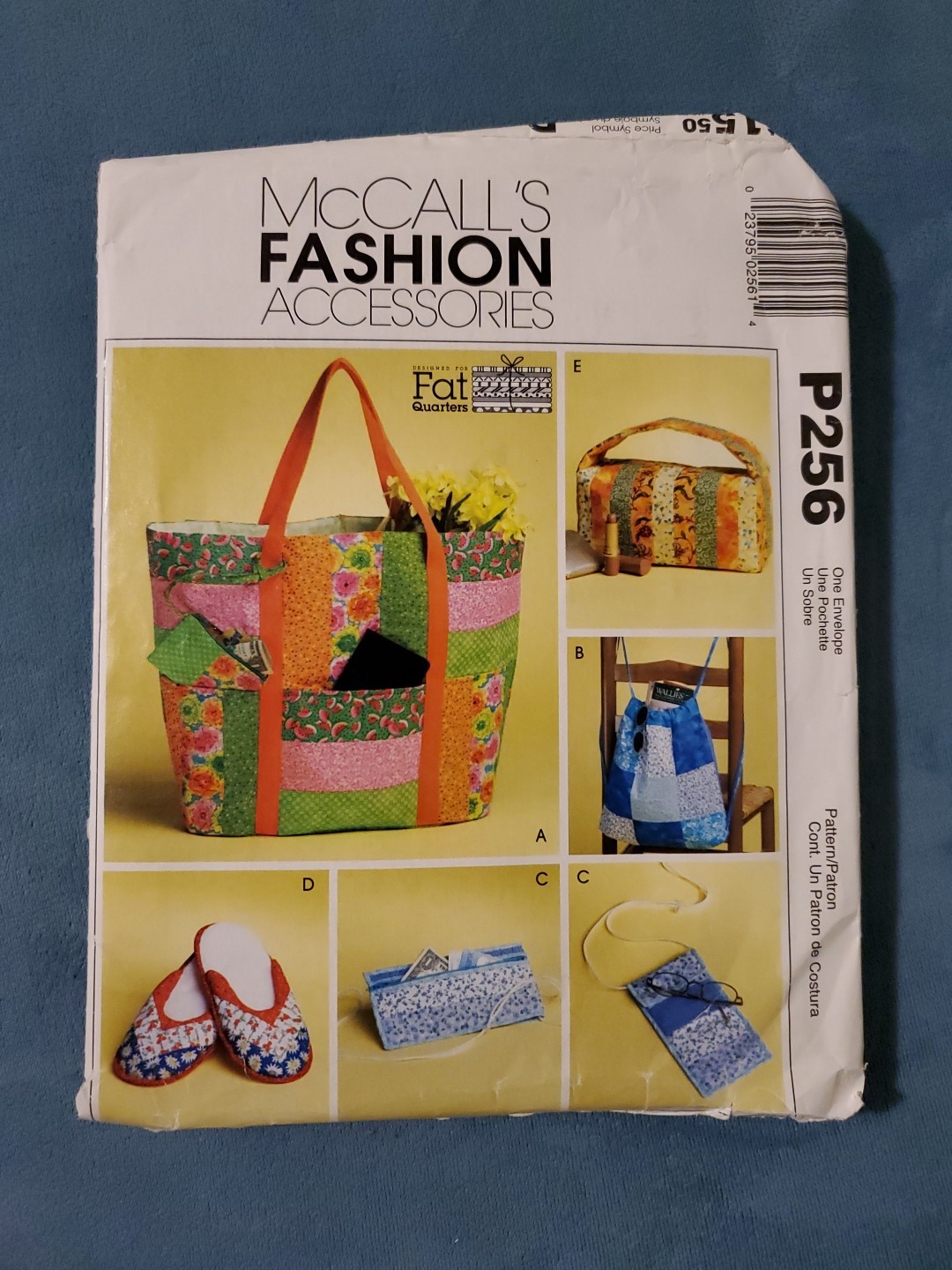 McCall's P526 M4401 Sewing Pattern Totes & Travel Accessories Fat Quarters UNCUT