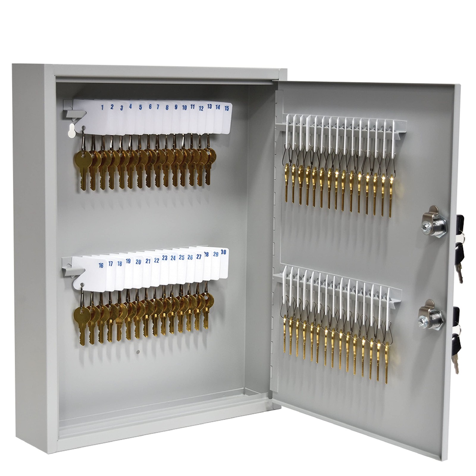 BankSupplies STEELMASTER 60 Key Cabinet - Dual Lock Control Box - Yellow