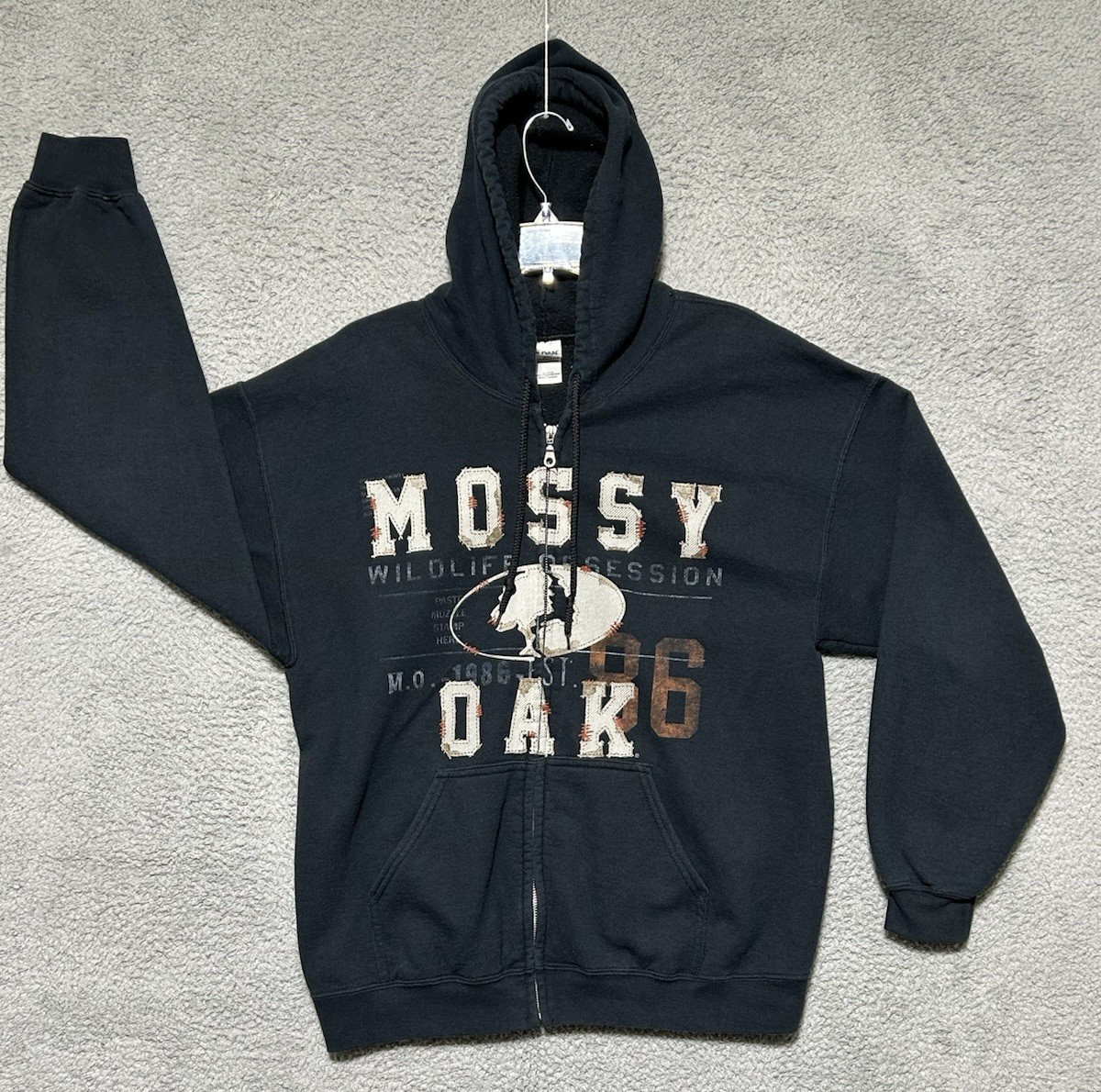 Mossy Oak Mens L Full Zip Hooded Sweatshirt Zip Up Hoodie Hunting