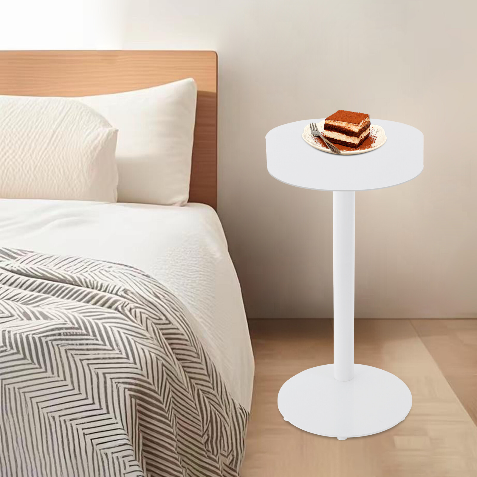 63cm C-Shaped Metal End Table Living Room Side Table Laptop Stand Coffee Table