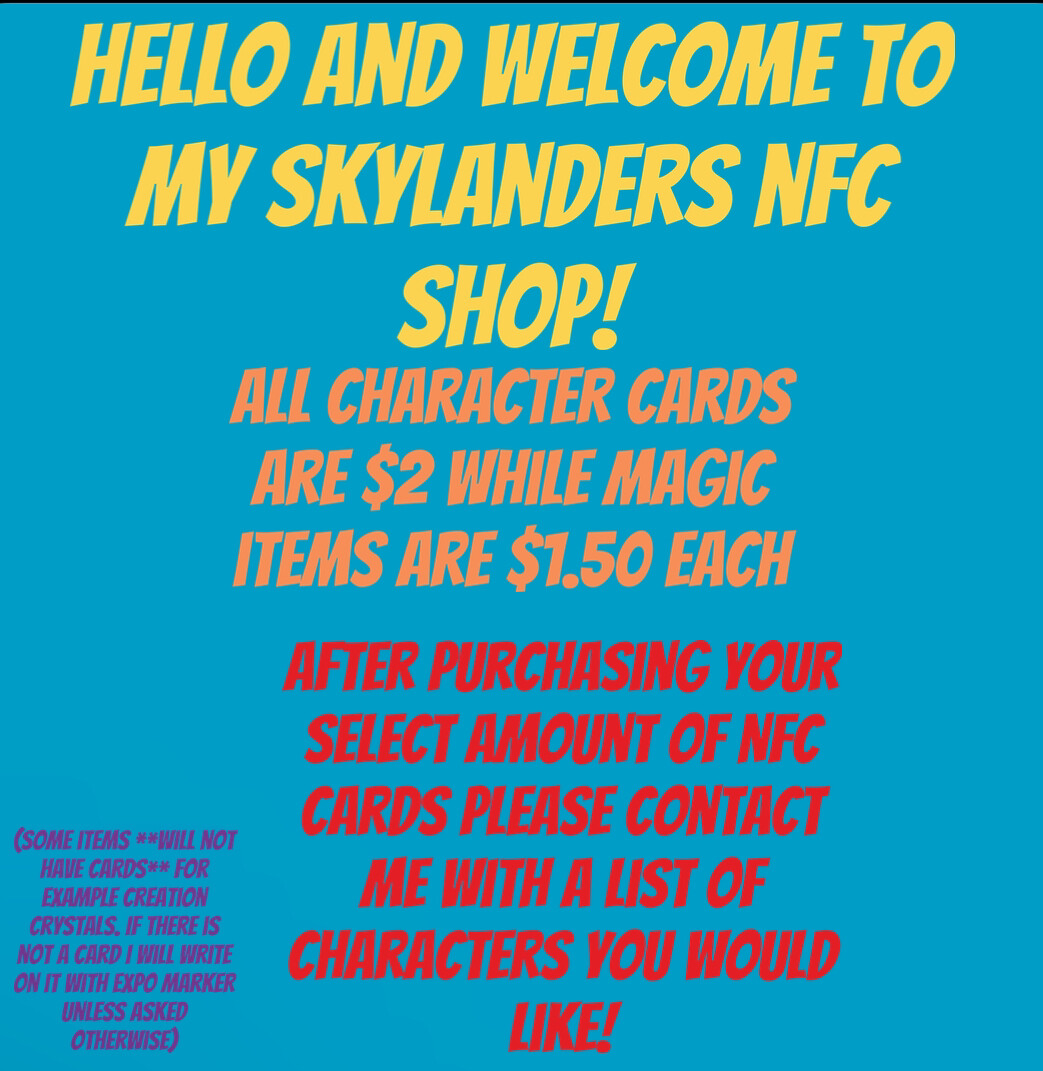 SKYLANDERS NFC CARDS BEST PRICE ON EBAY!
