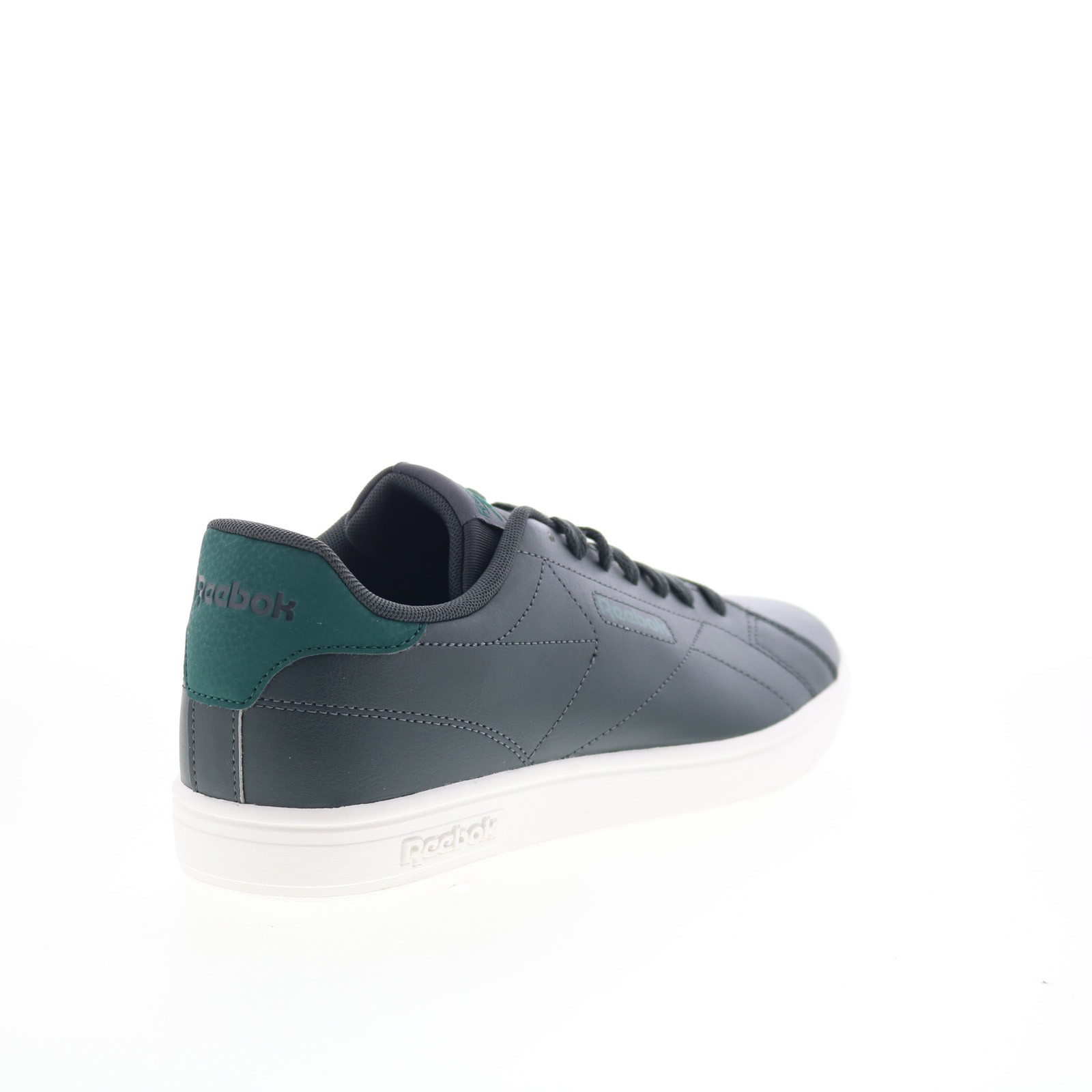 Reebok Court CLN Mens Gray Leather Lace Up Lifestyle Sneakers Shoes