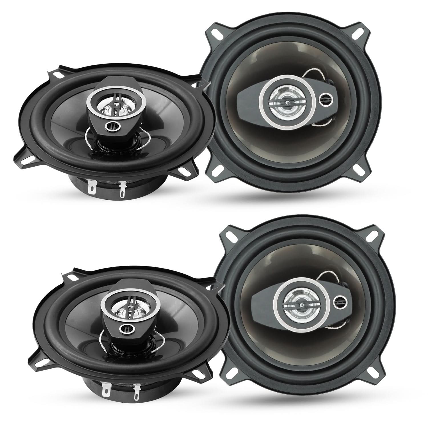 5Core Coaxial Car Door Speakers 4Pcs 5” 350W 4Ohm 2 Way Speaker Audio w Tweeter