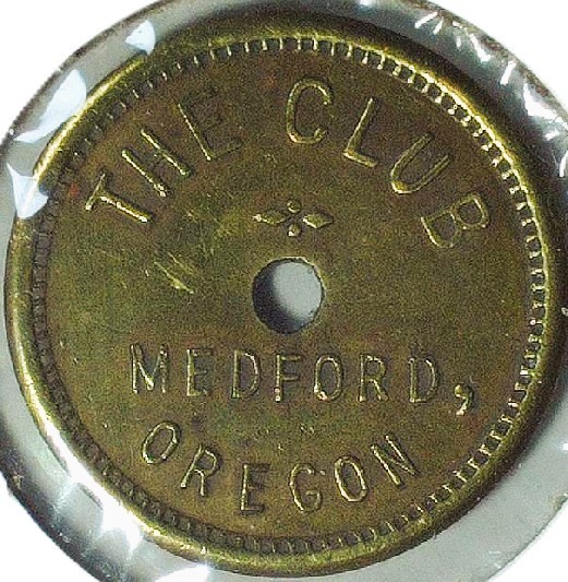 THE CLUB - GOOD FOR $1.00 IN TRADE - MEDFORD, OR - TC# 2832 $ - EC 8498