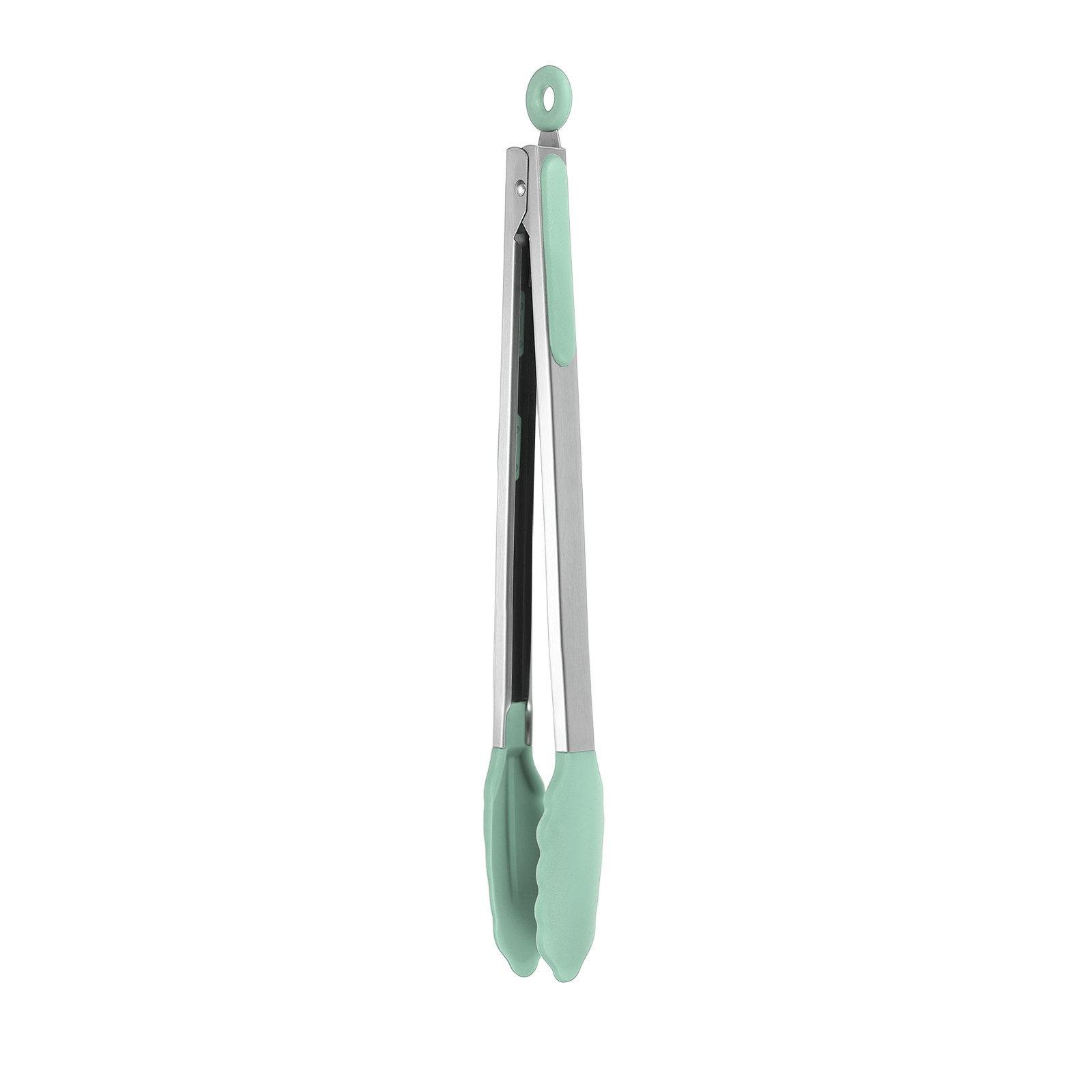 Kitchen Tongs with Silicone Tips 15 Inch 430 Stainless Steel Tongs Mint Green