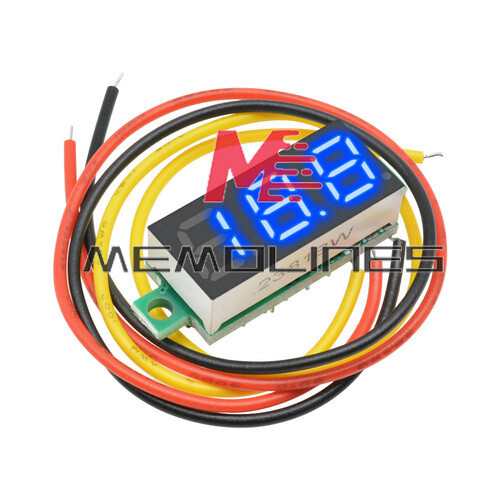 10 PCS Mini DC 0-100V 0.28" 3-Digital Voltmeter LED Voltage Panel Meter 3-Wires