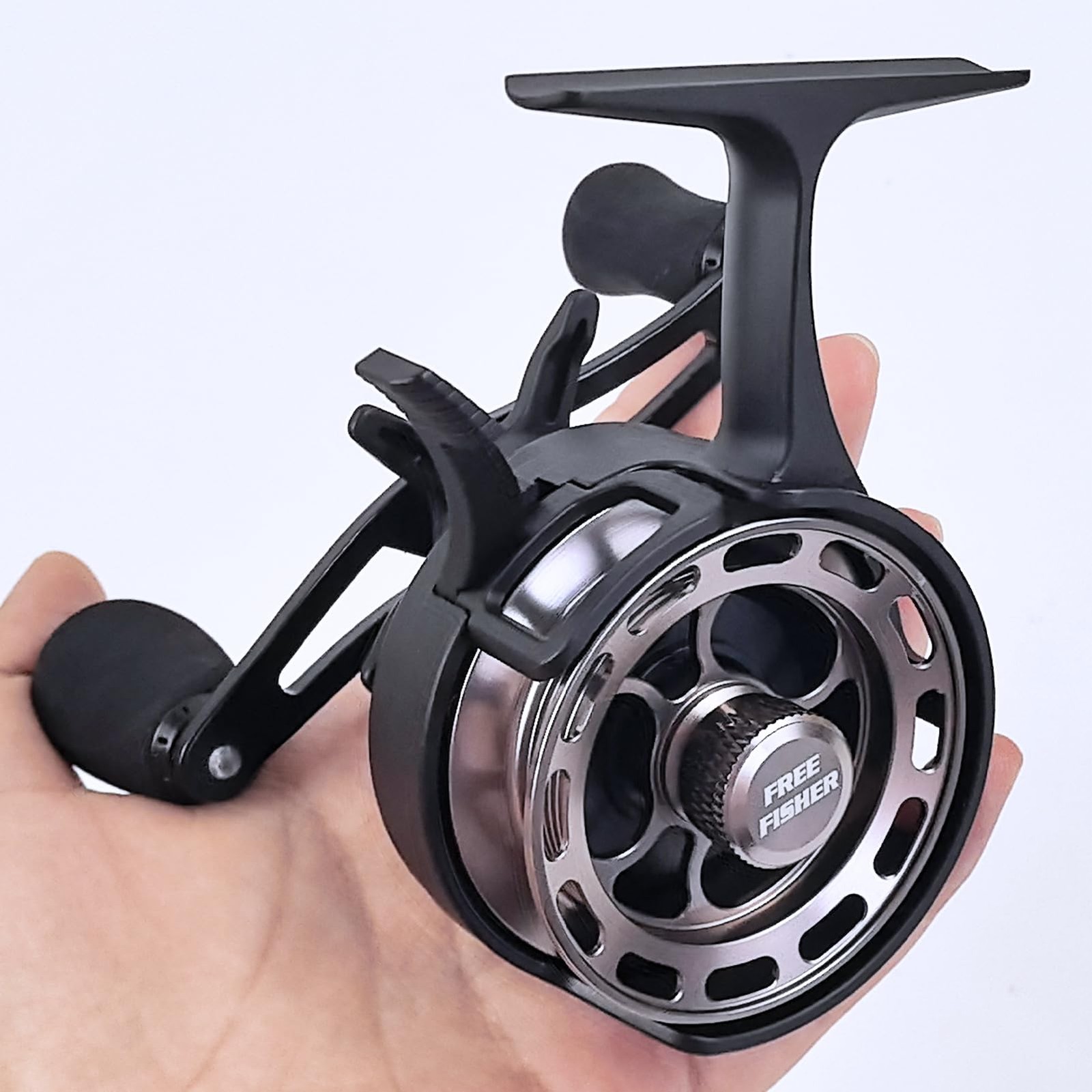Fisher Ice Fishing Reel 3.2:1 Gear Ratio Ultra Smooth 3+1Ball Bearings Strength