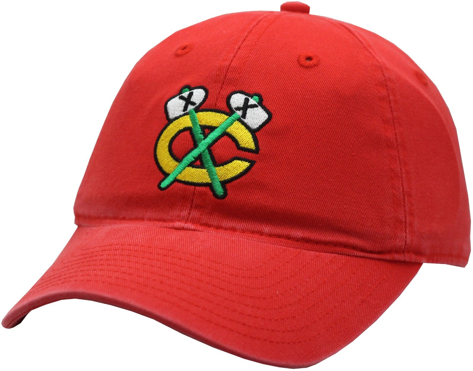 Blackhawks Primary Tomahawk Slouch Hat Buckle Back Red
