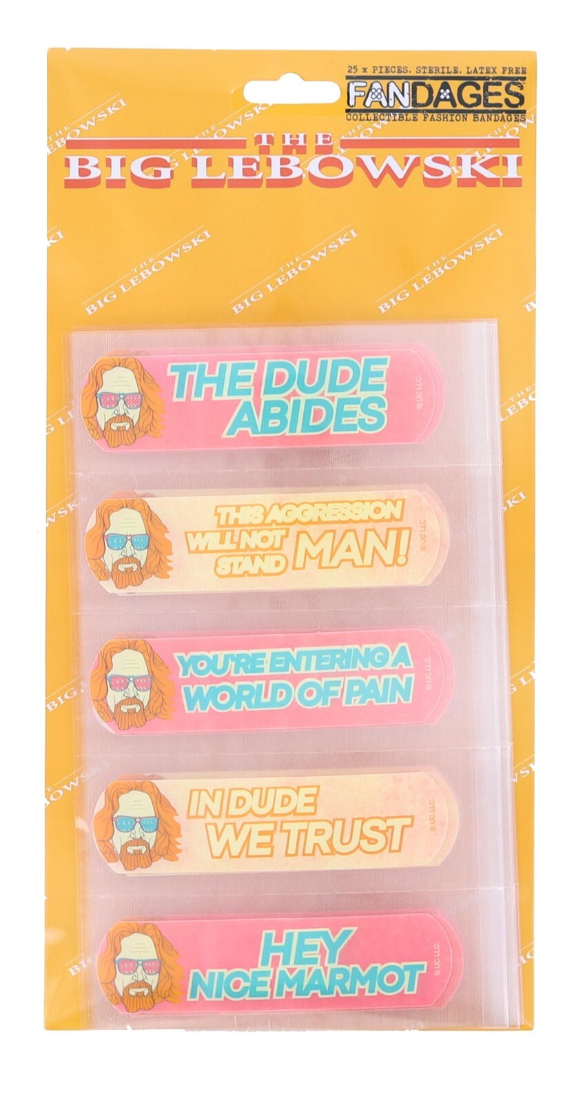 The Big Lebowski Fandages Collectible Fashion Bandages 25 Pieces