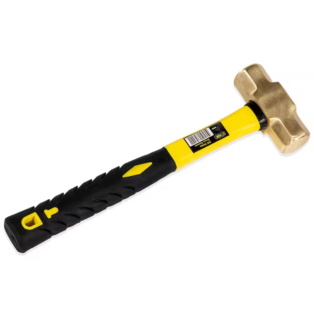 2 Lbs. Brass Sledge Hammer with Fiberglass Handle