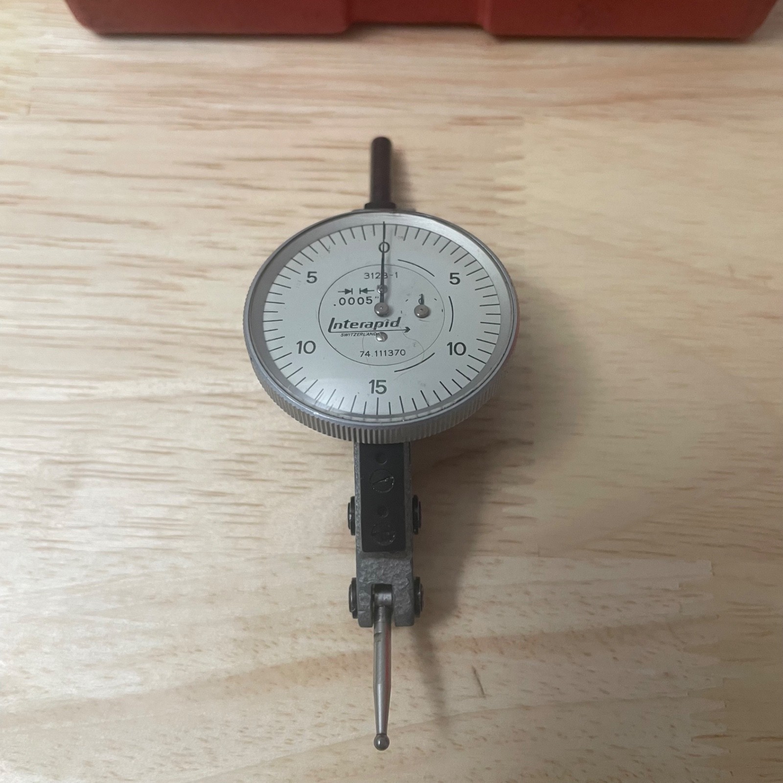 Interapid 312B-1 Dial Test Indicator .0005" Swiss Made w/Case
