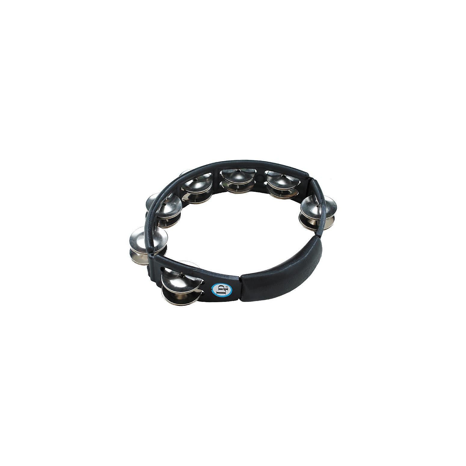Latin Percussion LP150 Cyclops Handheld Steel Tambourine, Black