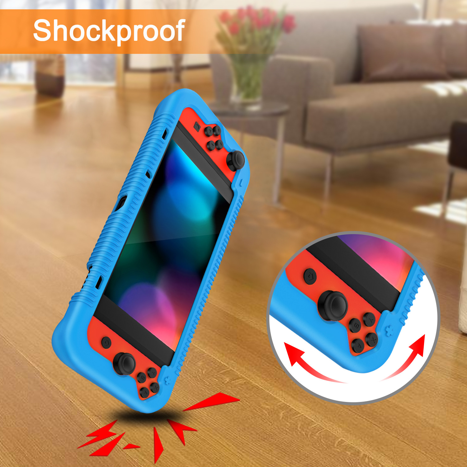 For Nintendo Switch Console Joy-Con Silicone Case Soft Shock Proof Grip Cover