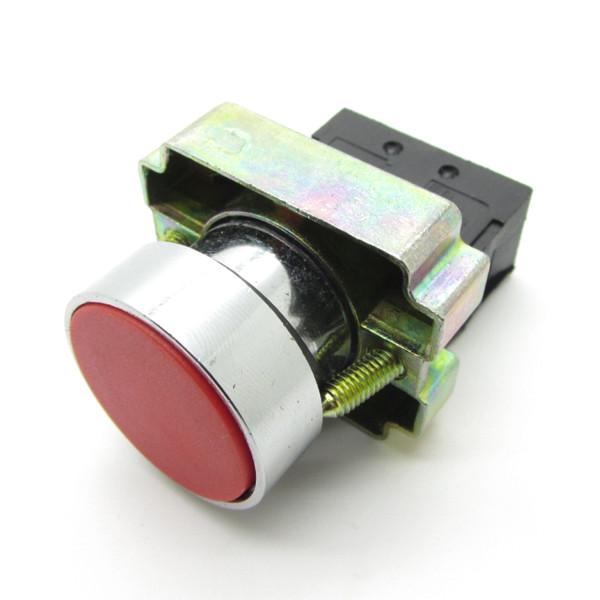 22mm Round Red Push Button Switch Momentary NO Metal Shell XB2 10A 600V SPST
