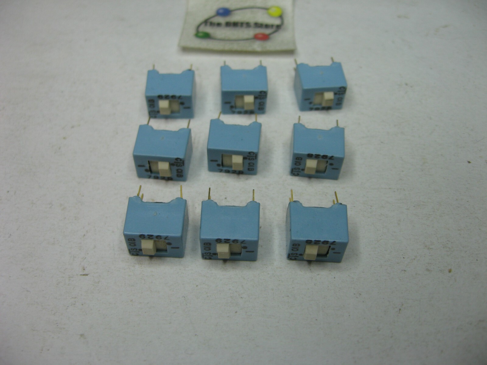 DIP Switch 2 Position Opposite Action SPST Through Hole PCB CTS 01B - NOS Qty 9