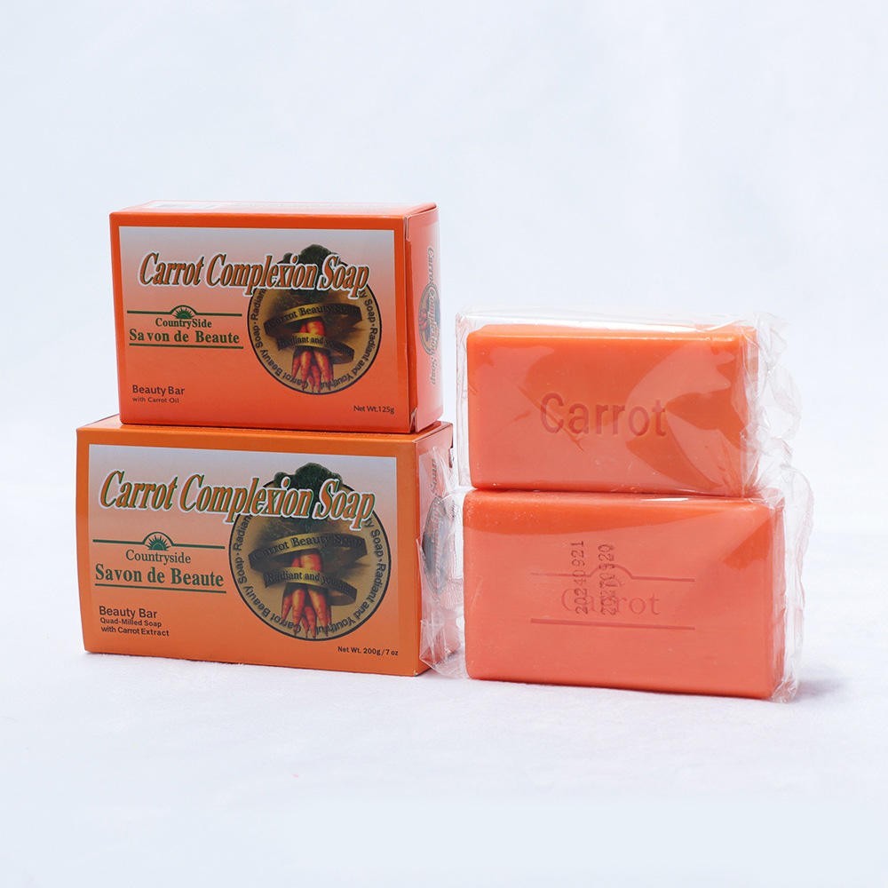 3-Pack CARROT COMPLEXION SOAP BEAUTY BAR WITH CARROT  200g, 125g, free Shipping
