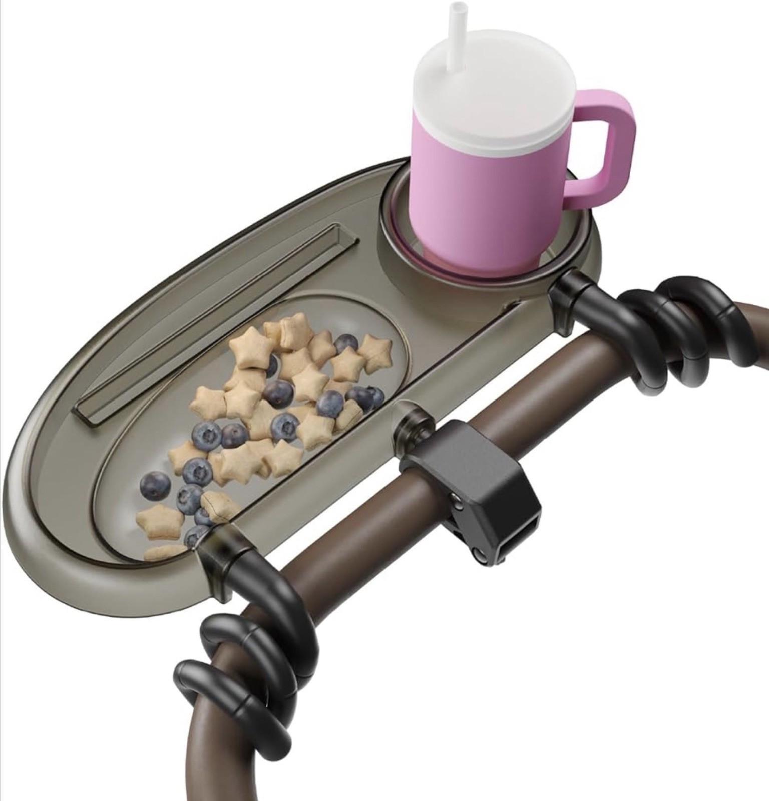 3-in-1 Universal Stroller Accessory Snack Tray with Cup & Phone Holder