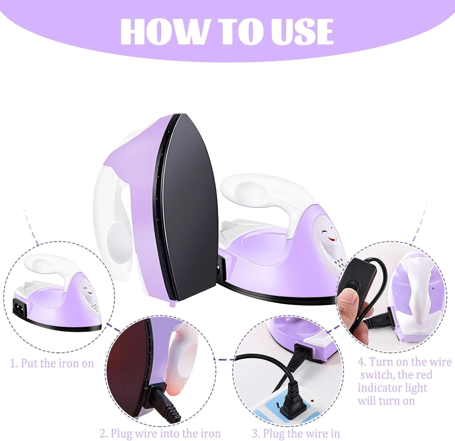 Mini Heat Press Small Iron Portable Heat Press Machine Mini Craft Iron with C...