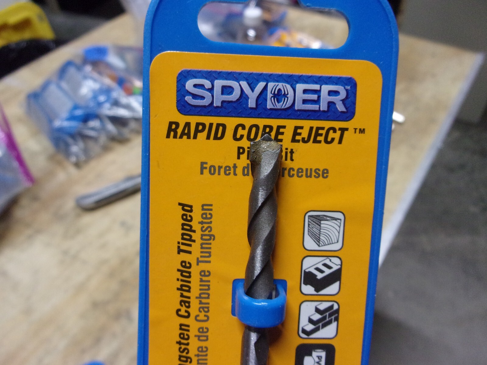 2 NEW SPYDER RAPID CORE EJECT TUNGSTEN/CARBIDE PILOT BITS (HEX 8) 3/8" #600649