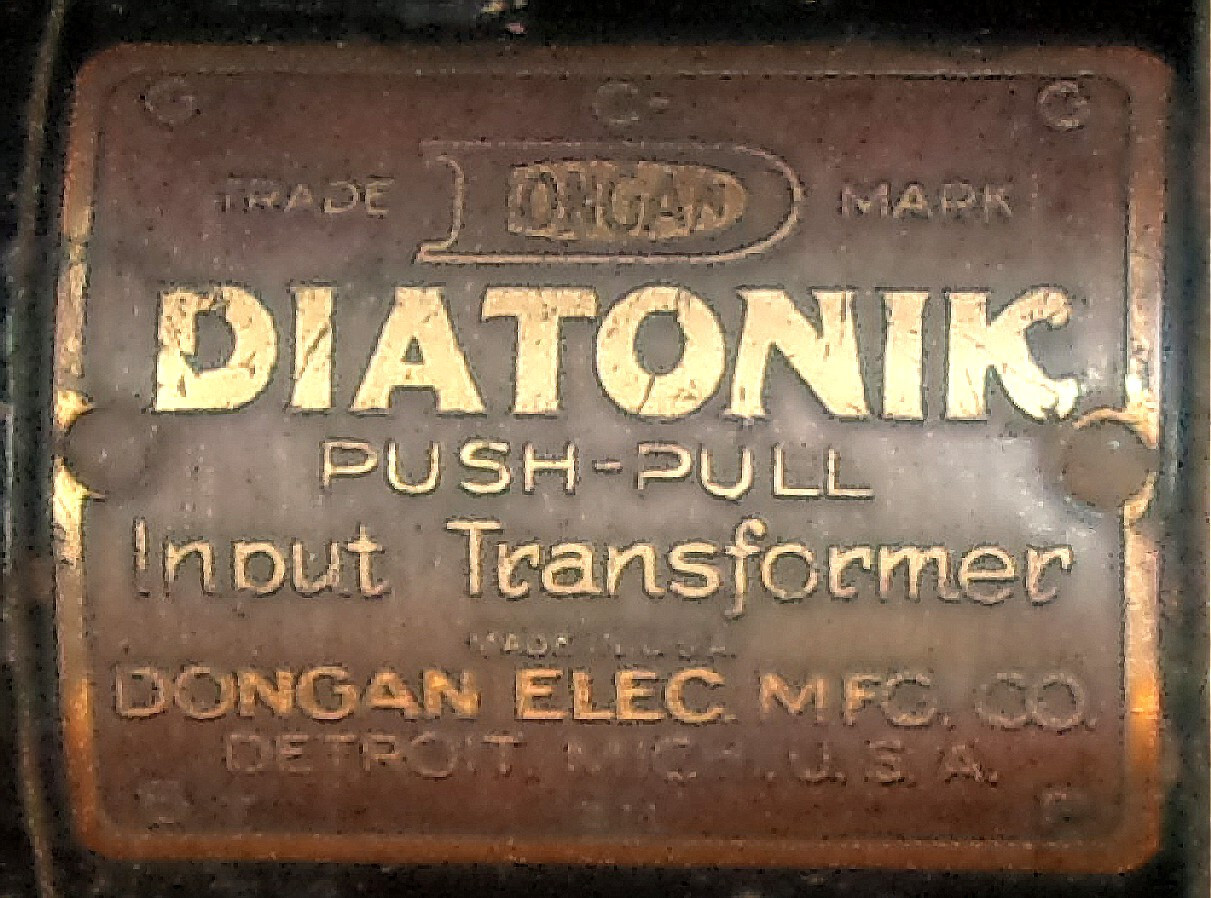 Vintage DONGAN DIATONIK Push-Pull Input Transformer 6.89K/1.64K Good Condition