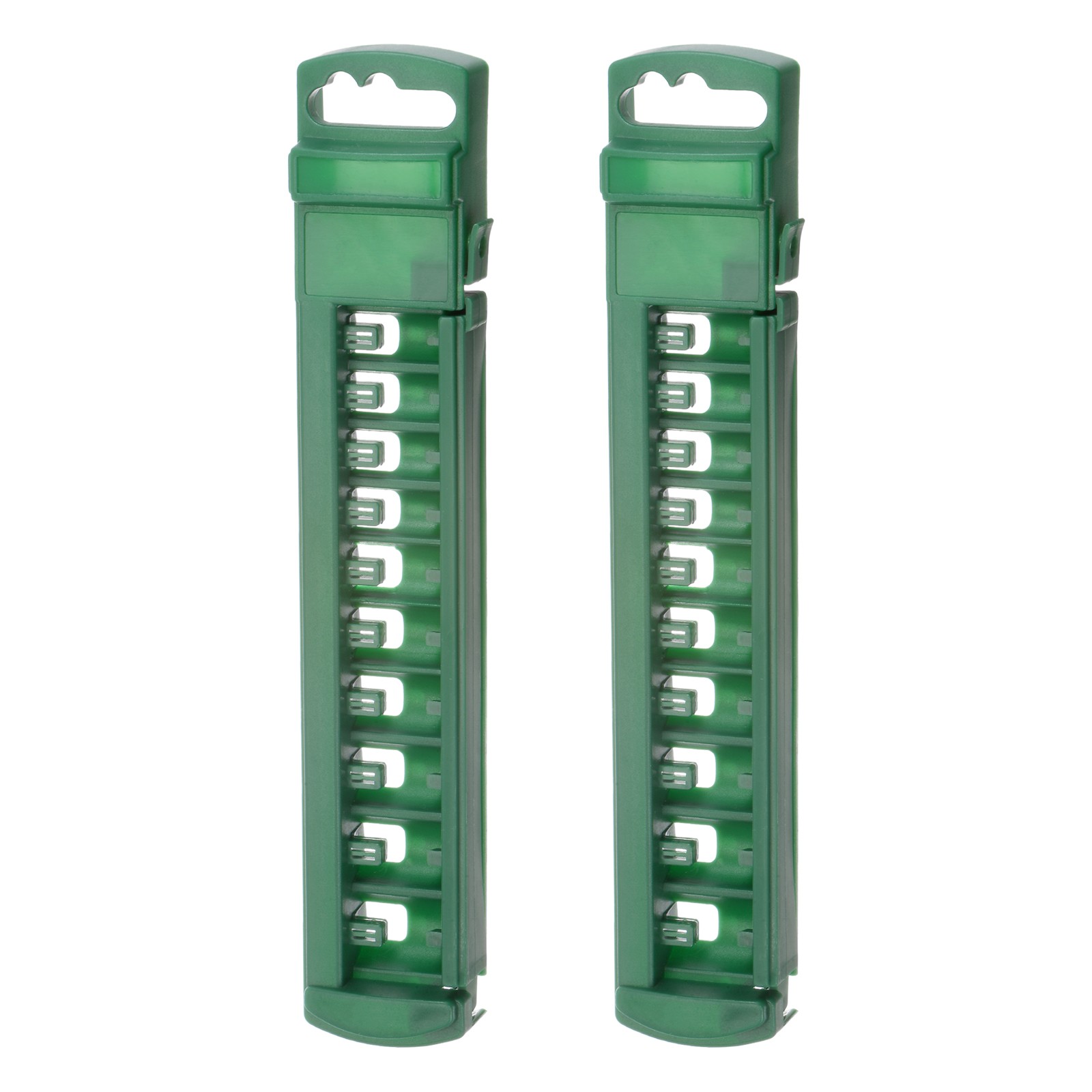2pcs Socket Organizer 1/4" Drive 10 Slots Portable Shallow Socket Rail Holder