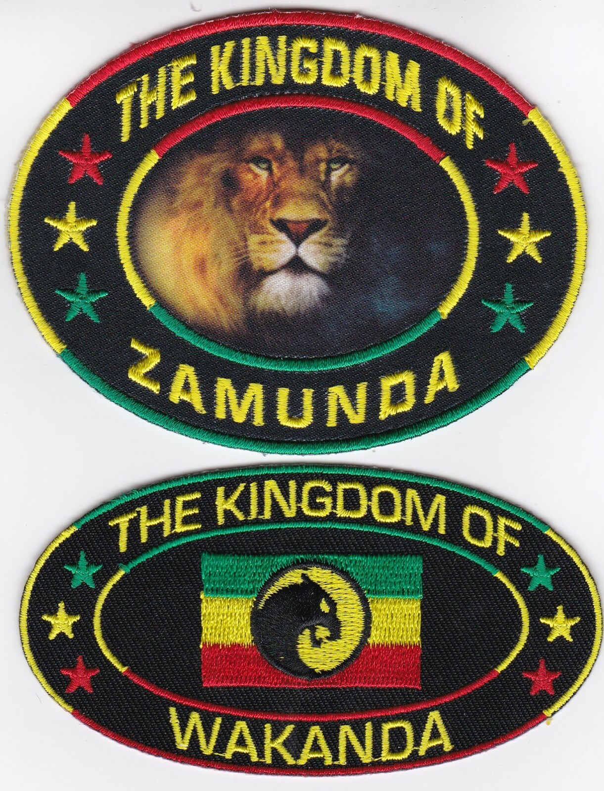THE KINGDOM OF ZAMUNDA AND WAKANDA SEW/IRON ON PATCH AFRICA COMING TO AMERICA