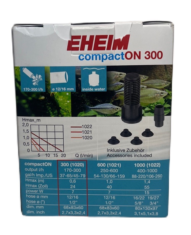 EHEIM compactON 300 (79 GPH) Aquarium Pump - EHEIM
