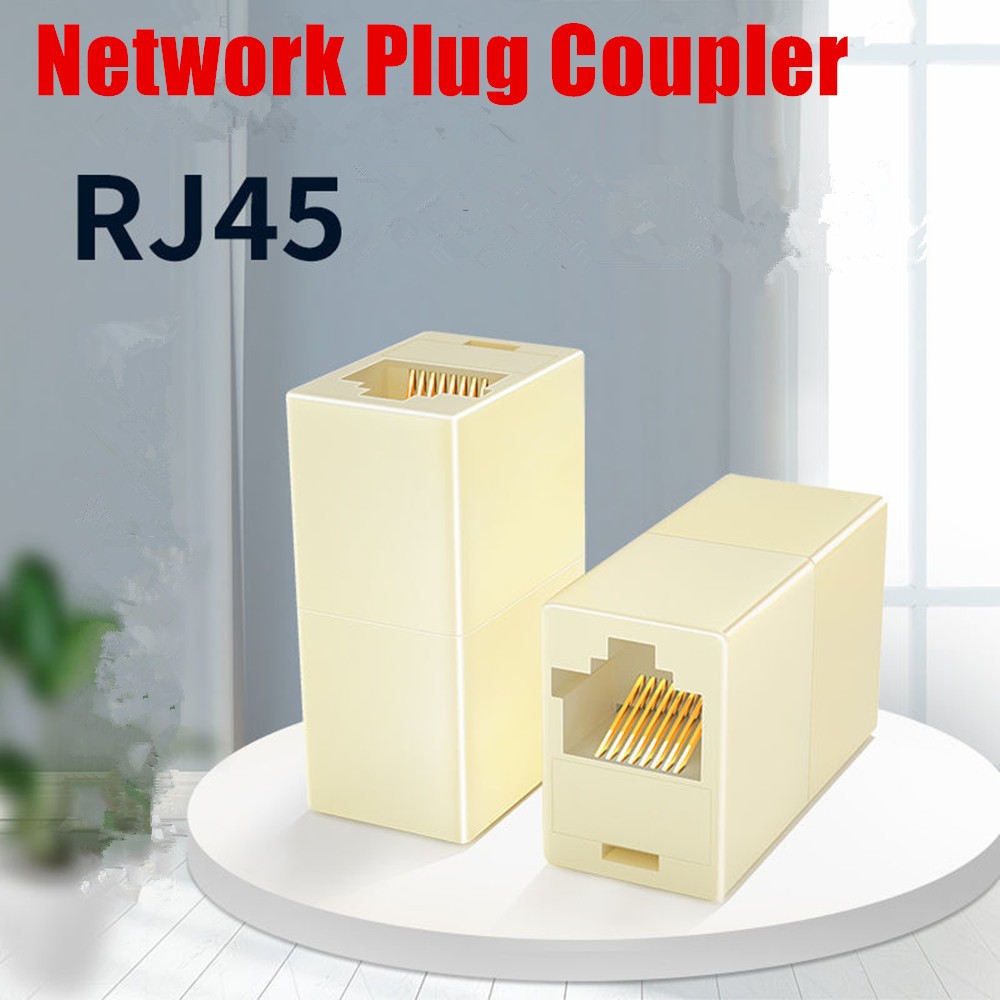20Pcs Ethernet Cable Internet Cat5e Network RJ45 Coupler Jointer Connector Plug