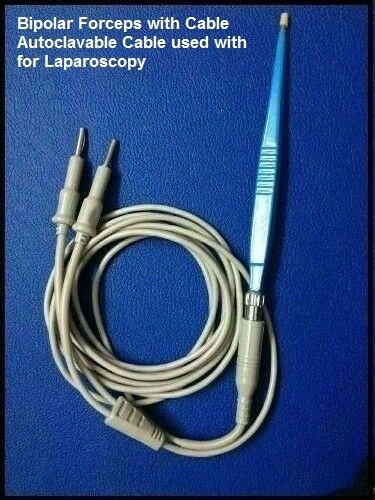Electrosur.gical Cautery with Laparoscop Bipolar Forceps & Autoclavable Cable $#