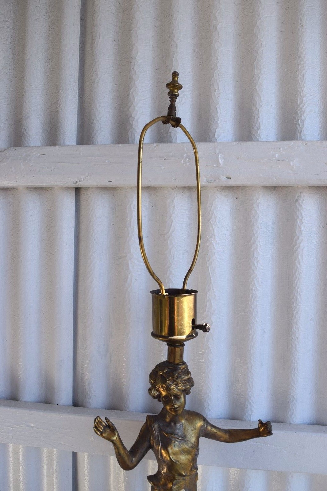 Vintage Cast Metal Art Noveau Lamp