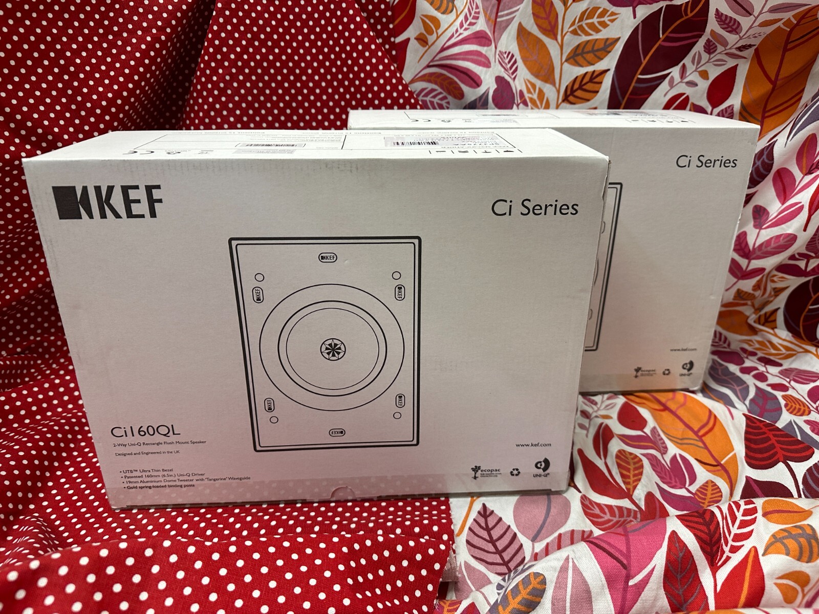BRANDNEW KEF Ci160QL Rectangular In-Wall Speaker Architectural Speaker (PAIR)