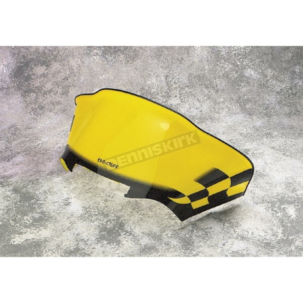 Sno-Stuff 12 1/2 in. Low-Cut Yellow Windshield w/Black Checkers - 479-479-77