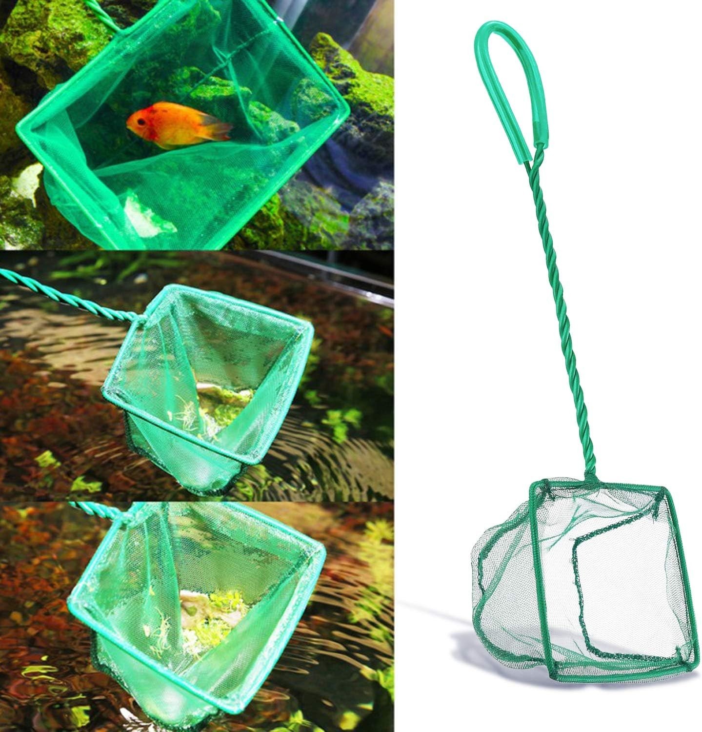 Versatile 2 Count Small Mesh Fish Catch Nets – Perfect for All Aquatic Pets