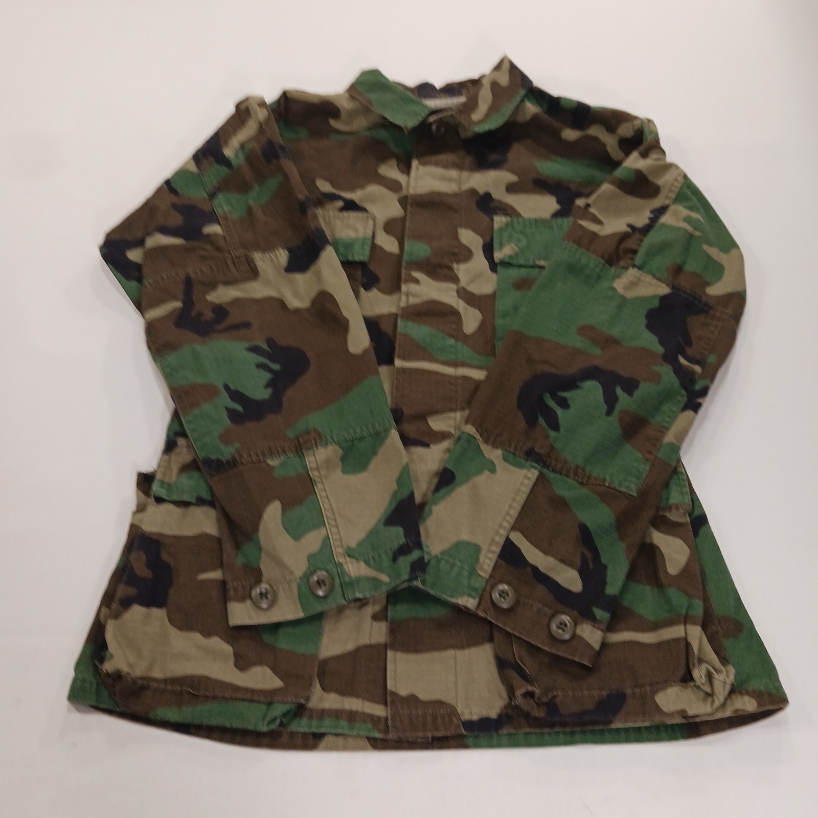 Military Surplus Woodland Camo Jacket 8415-01-184-1320 Size X-Small Regular