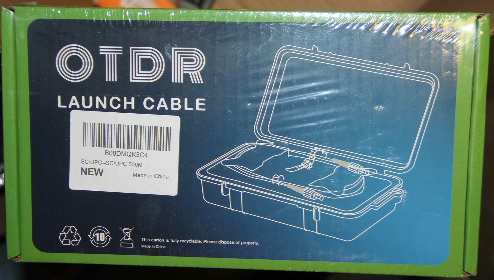 500m SC UPC to SC UPC Single Mode Fiber Optic OTDR Launch Cable Box