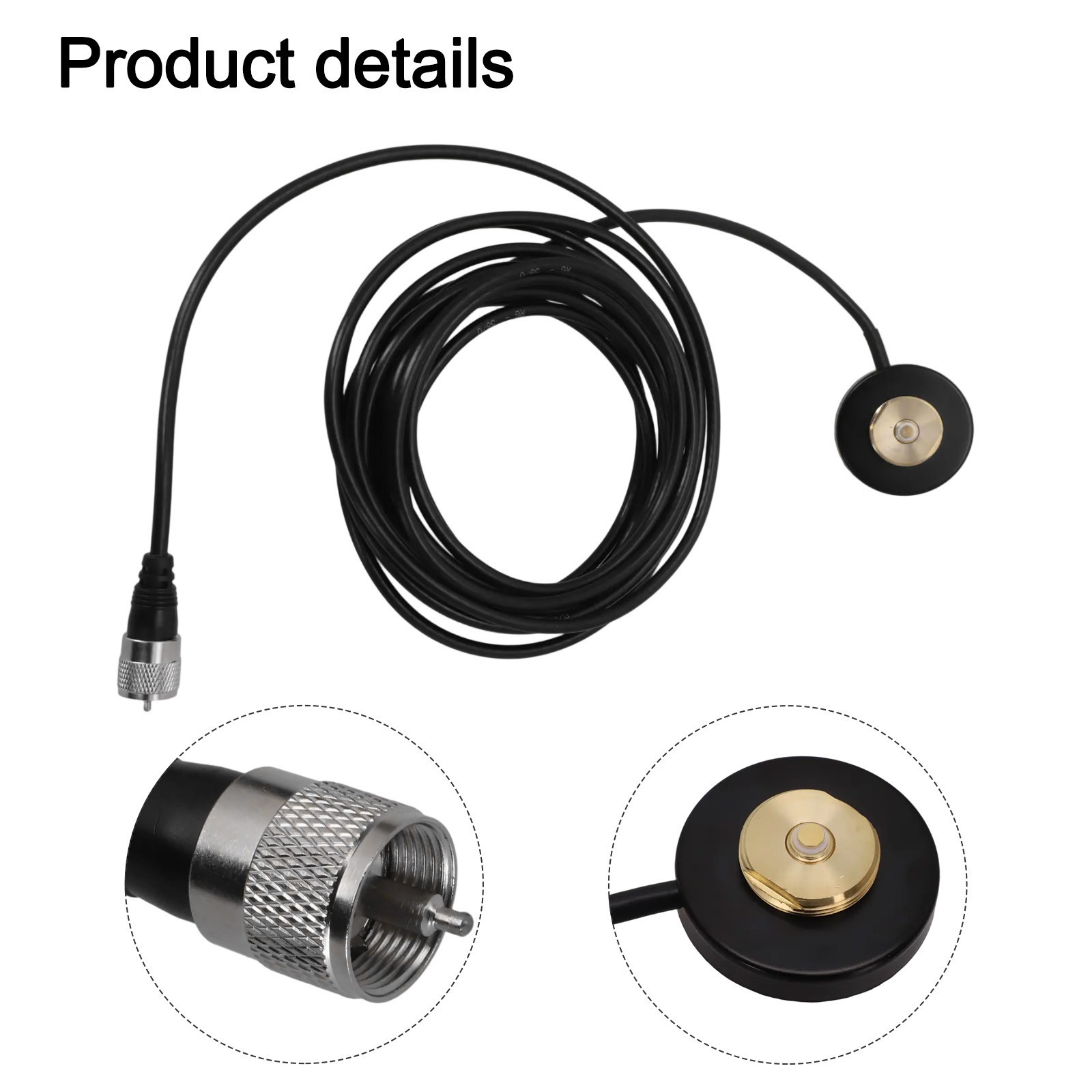 Reliable NMO Antenna Mount Base with Strong Magnet PL259 Connector 5M Cable