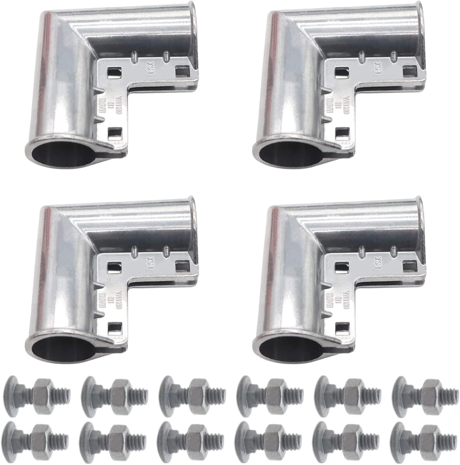 4 Packs Chain Link Fence Gate Corners, Aluminum Gate Corner Suit 1 3/8" X 1 3/8"