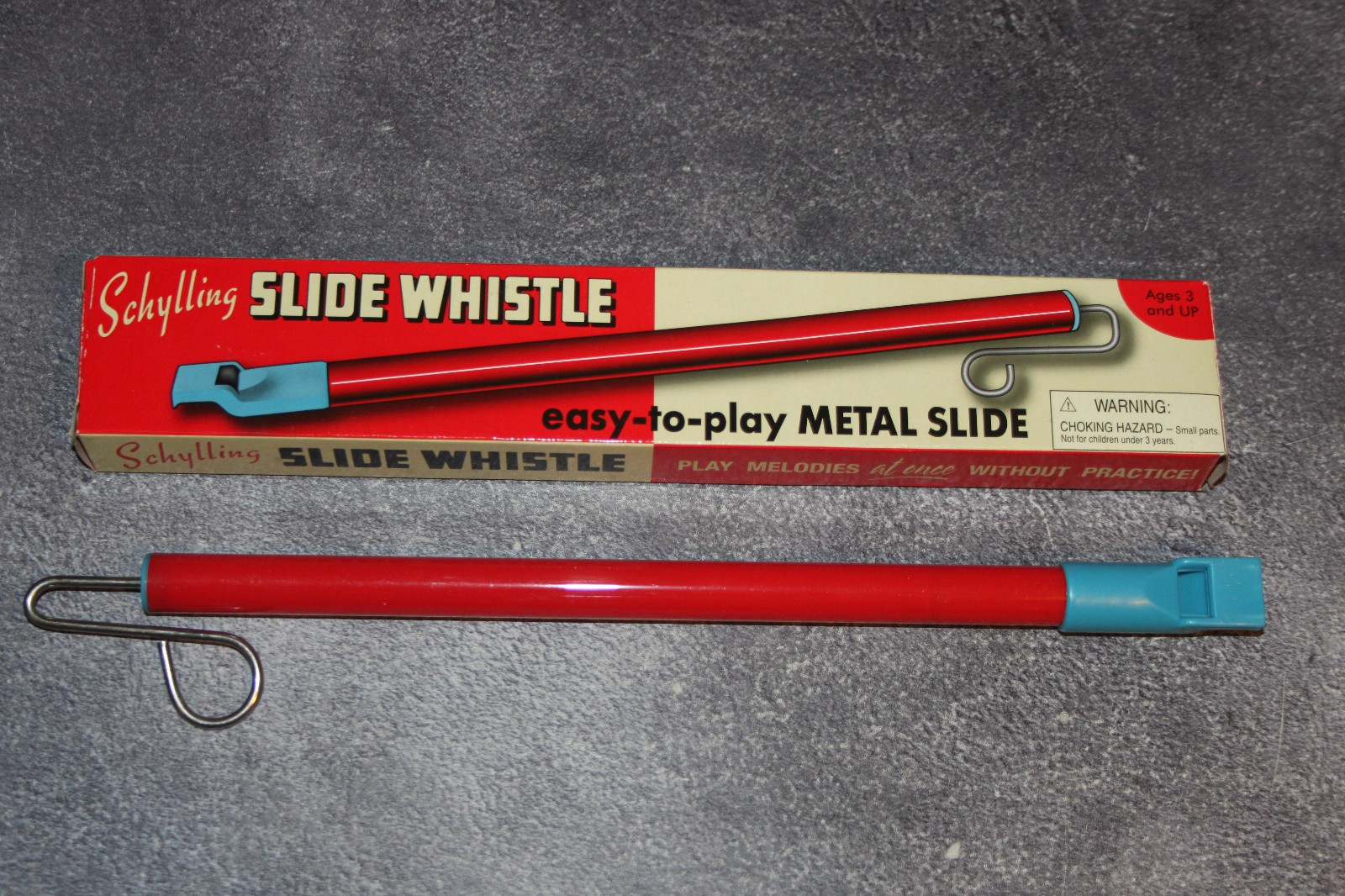 Schylling Metal Slide Whistle with Box, NEW, Metal Slide Musical Instrument