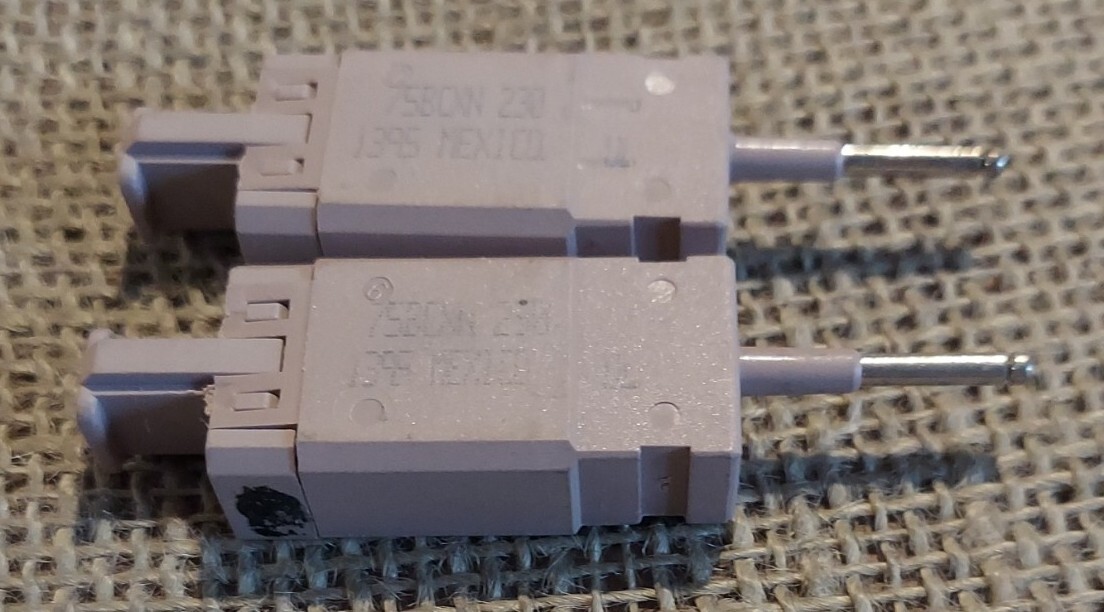 Lot of 2 -  Porta Systems 75BCXN-230 1-Pin 230V Gas Tube Protector