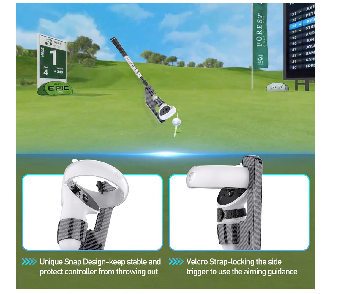 Random Color VR Golf Club Handle Accessories Compatible with Meta/Oculus Quest 2