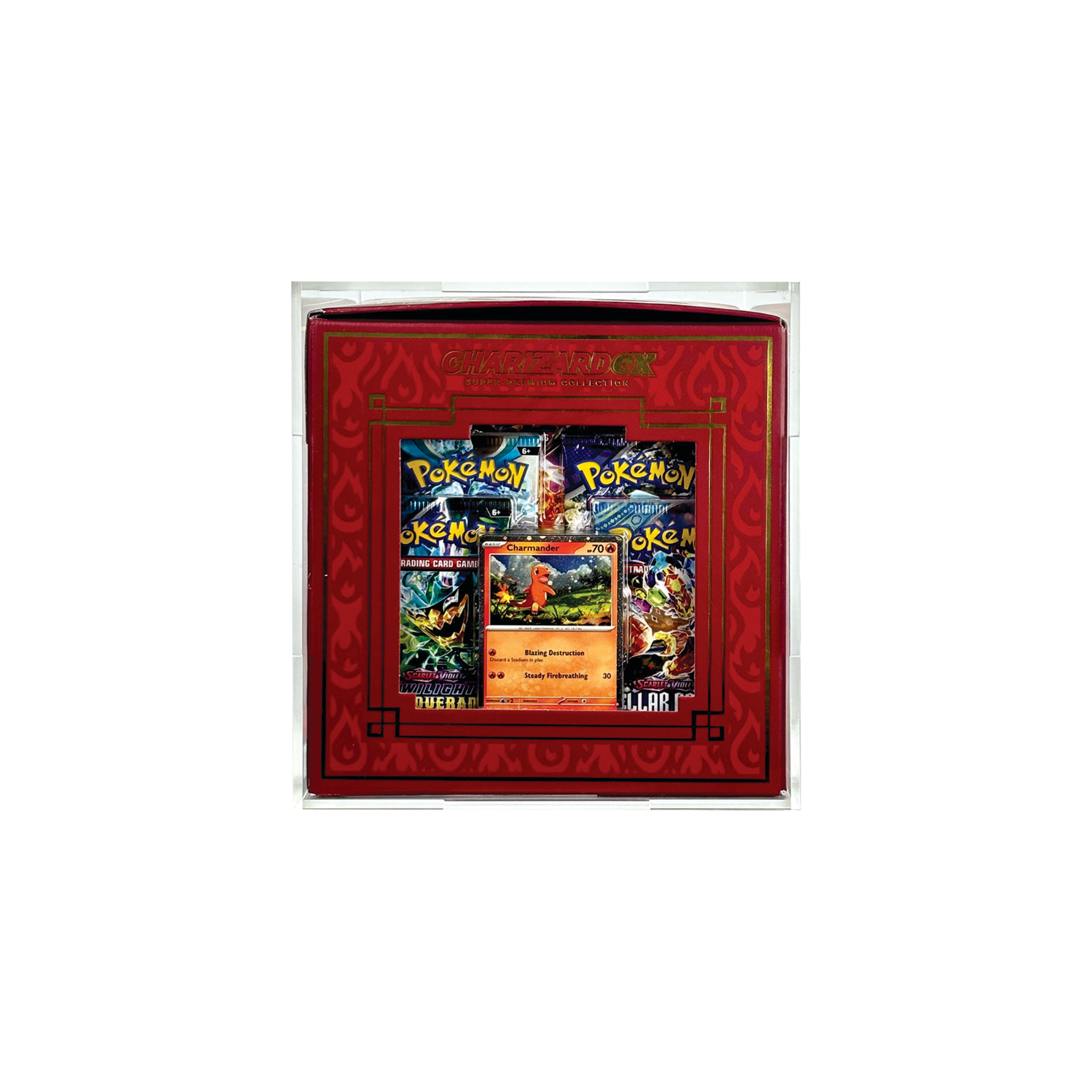 Press-fit Acrylic Display Case for Charizard EX Super Premium Collection
